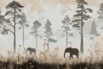 Verdelora Series - Duskwalk Elephants Vellano Palmera 10053