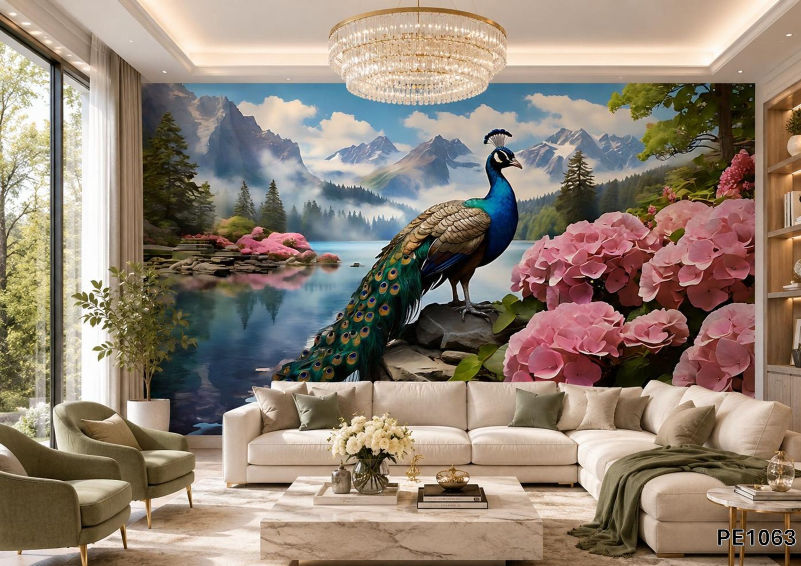 PE1063-lithos Peacock III - PE1063 - Image 1