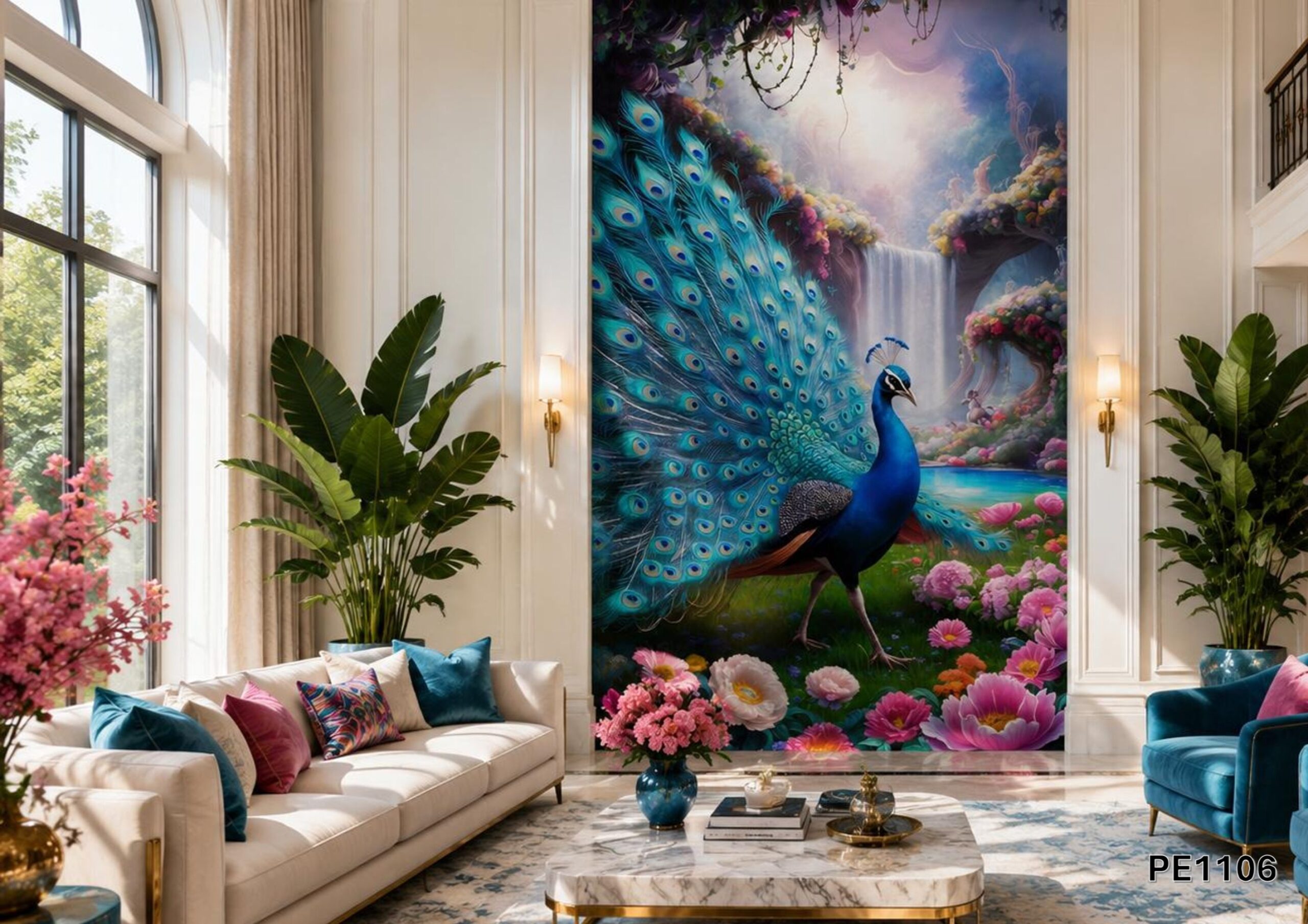 PE1106-lithos Peacock III - PE1106 - Image 1