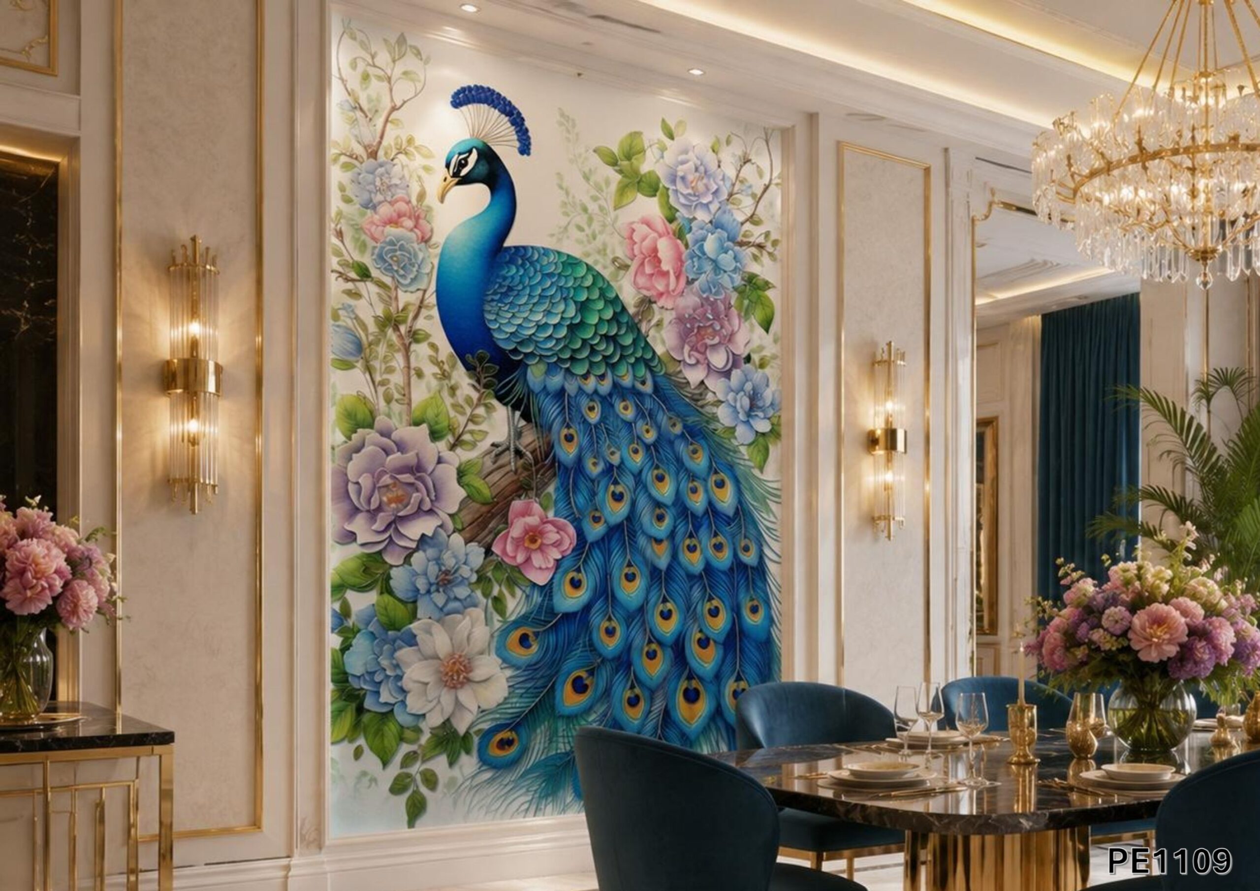 PE1109-lithos Peacock III - PE1109 - Image 1