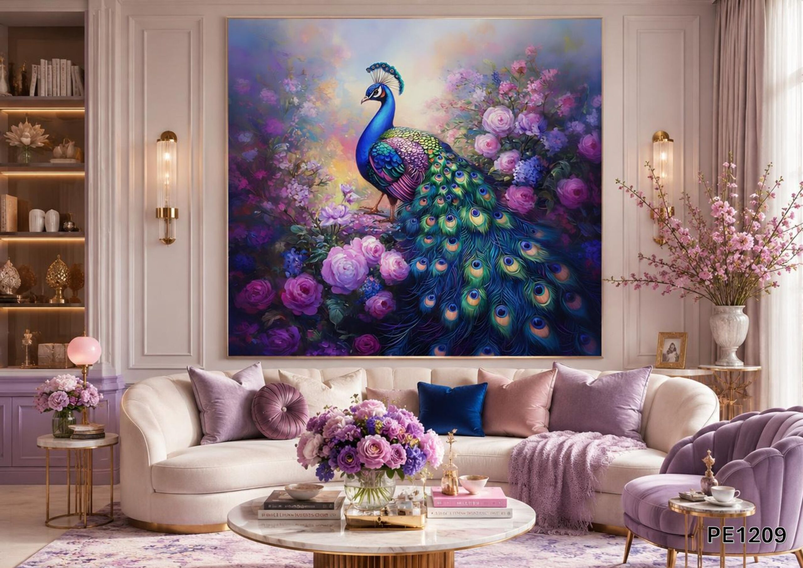 PE1209-lithos Peacock III - PE1209 - Image 1