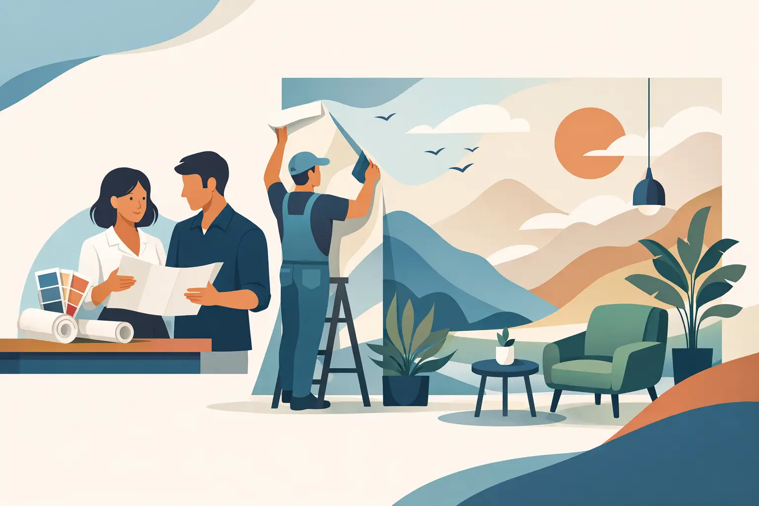 Custom Mural Wallpaper for Statement Walls