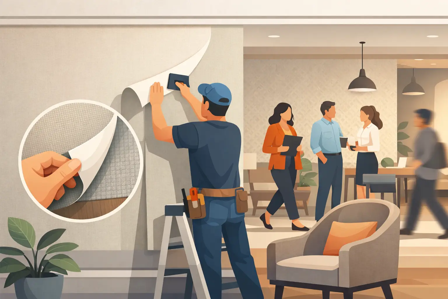 Is Fabric Backed Wallpaper Durable for Busy Spaces?