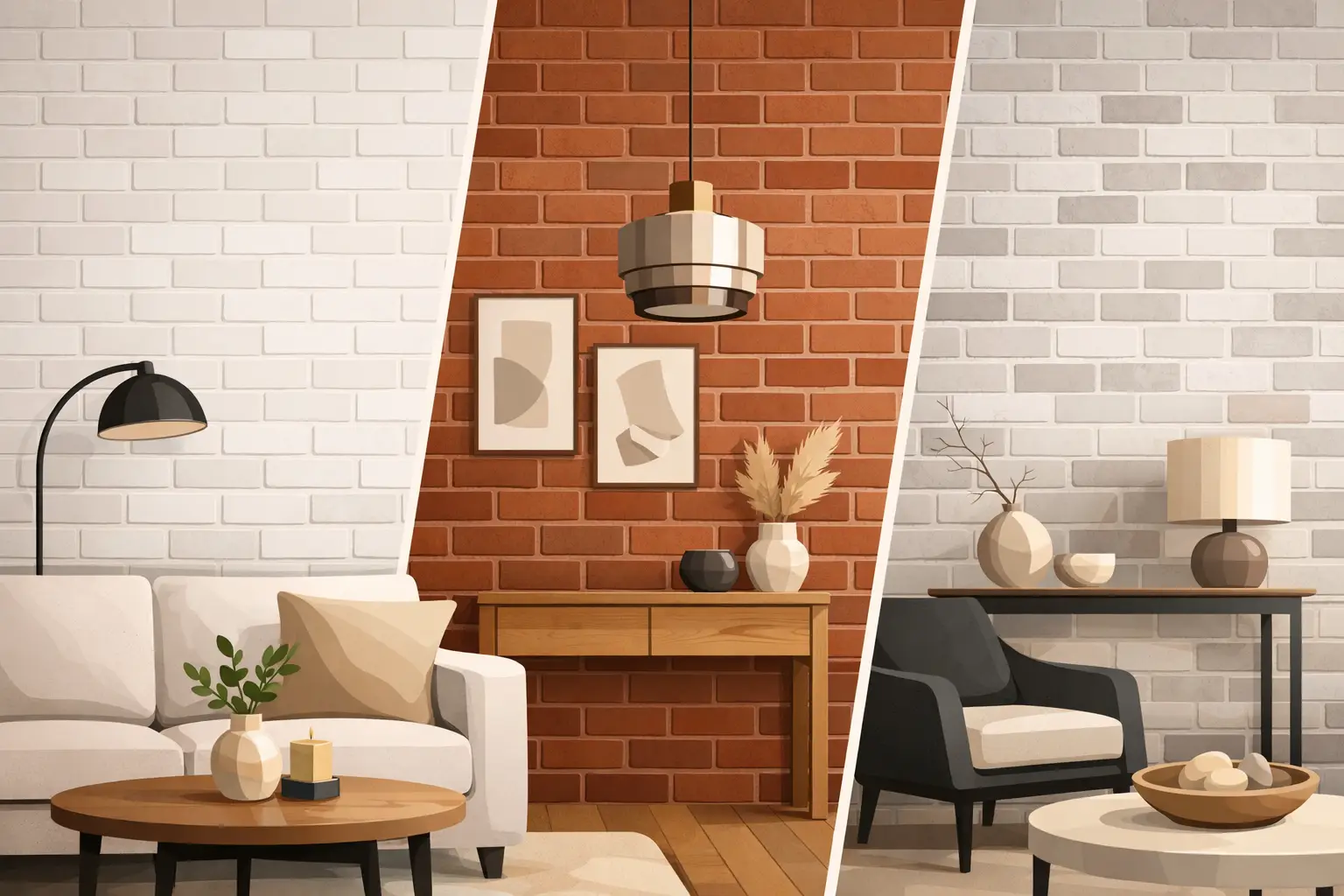Bricks Wallpaper Ideas for Refined Interiors
