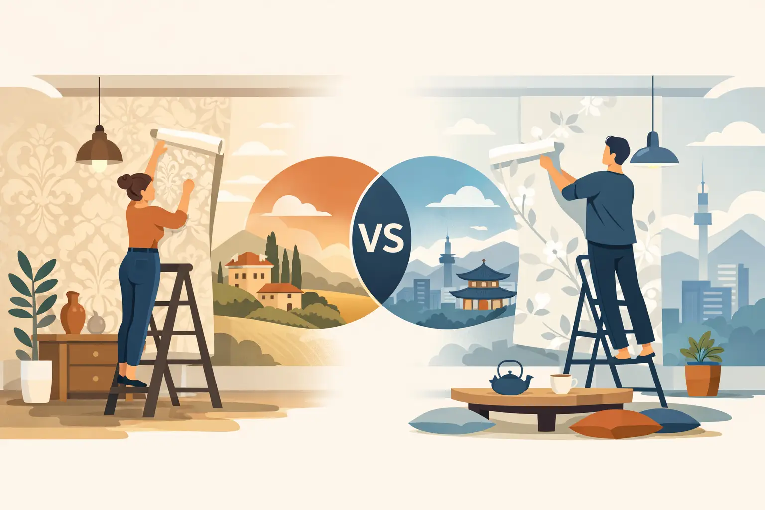 Italian Wallpaper vs Korean Wallpaper Compared