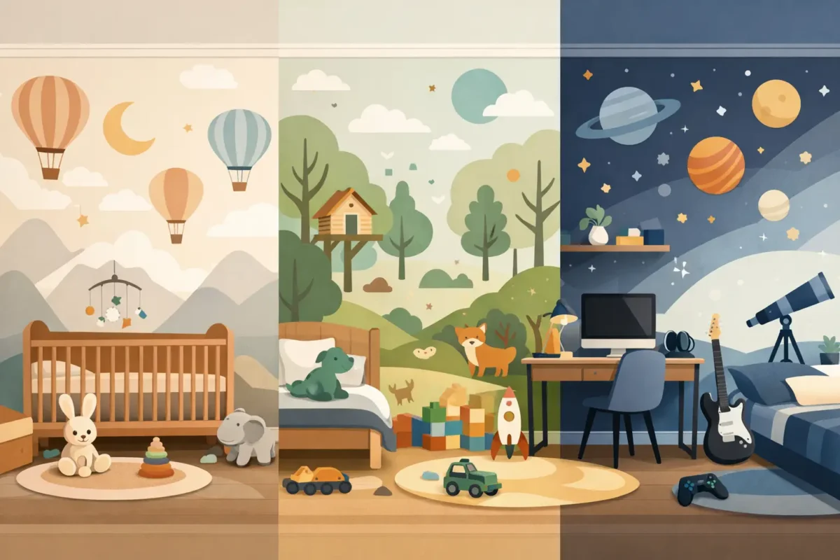 Kids Wallpaper That Grows With Their Space